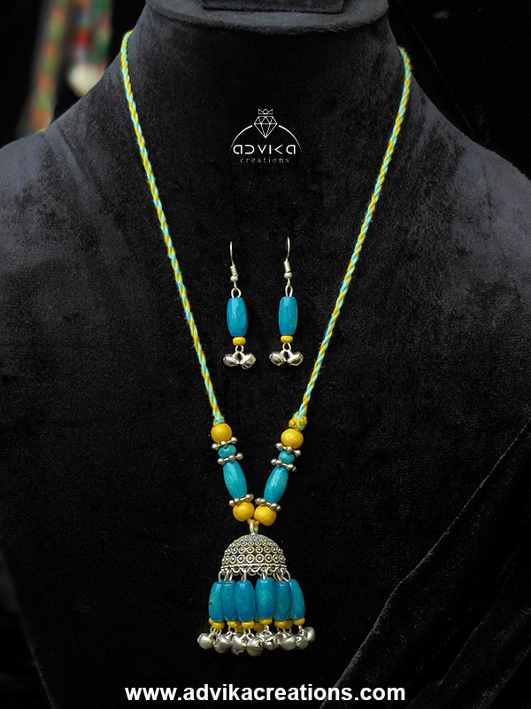 Oxidised Jhumka Mala 11