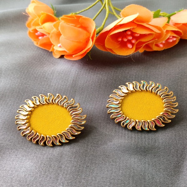 Yellow Fabric surya design Earring