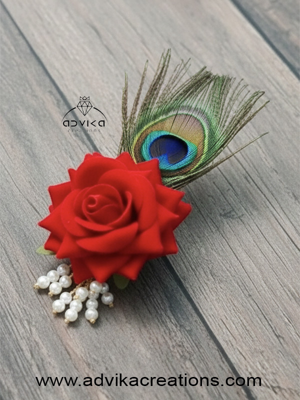 Red Rose Flower Brooch set of 30 piece