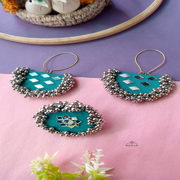 Reflactor mirror Earring with ring
