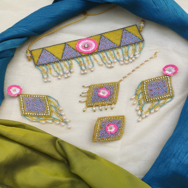 Designer Haldi Mehndi Jewellery Set