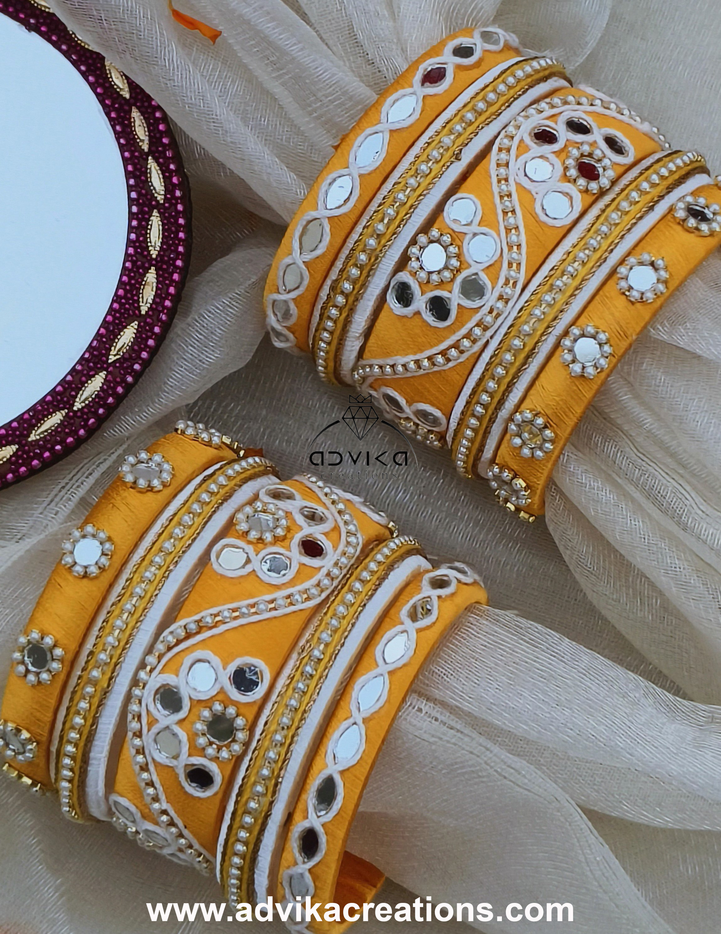 Mirror Magic Thread Bangles