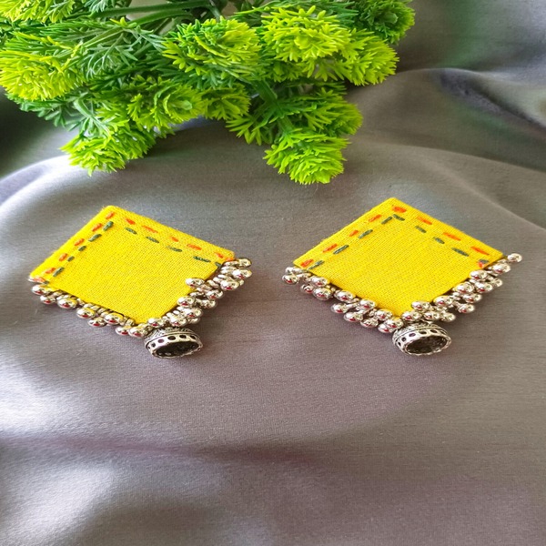 Haldi Function Fabric Earring