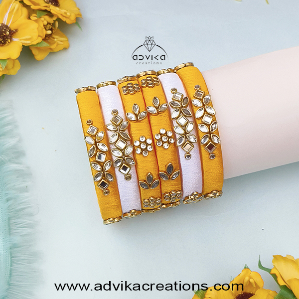 Arshi Silk Kundan Bangles