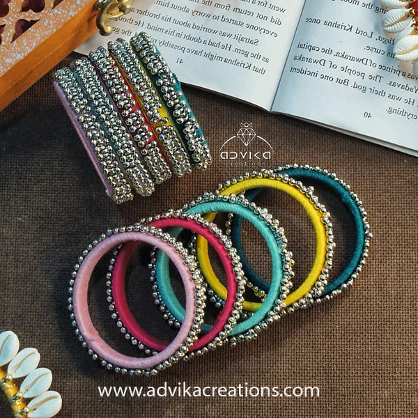 Cotton Thread Kada Bangle set of 5 pairs