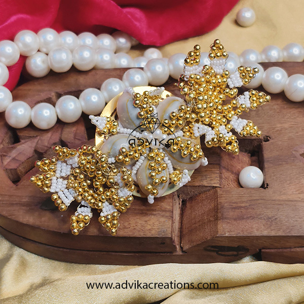 Floral luxe shell Ring 