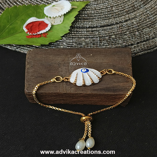 Shell Charm Bracelet Rakhi