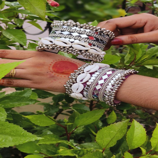 Navratri Special Handmade Handcuff Bracelet for both hand