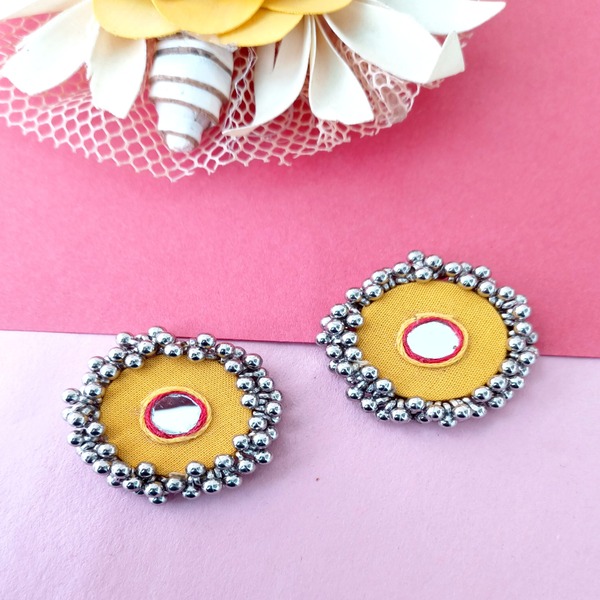 Round Fabric Earring