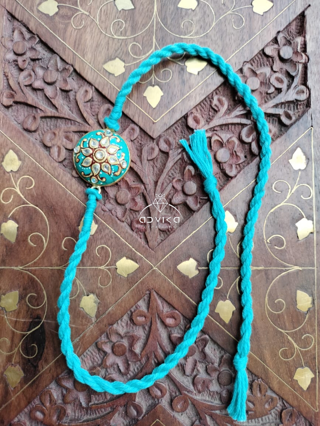 Kalamkari Round Rakhi