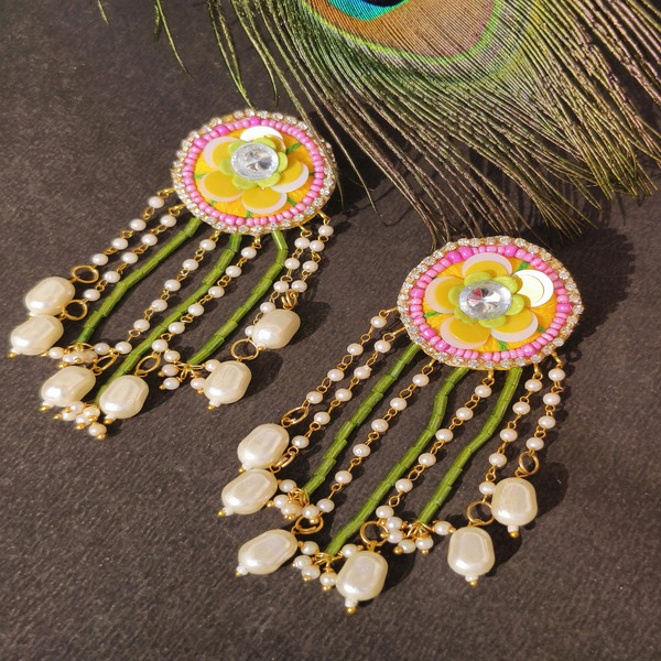 Multi color Beaded Hanging earring