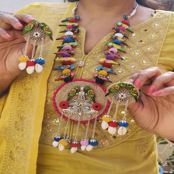 Boho wooden Jewellery Set