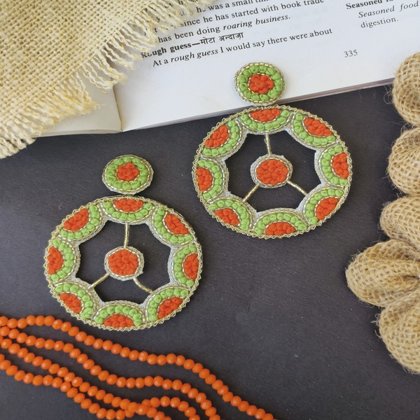Round Beaded Earring