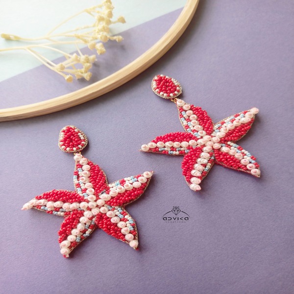 Star Fish beaded Earring