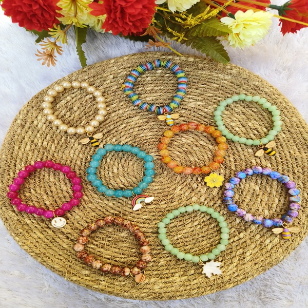 multi-color adjustable elastic bracelet