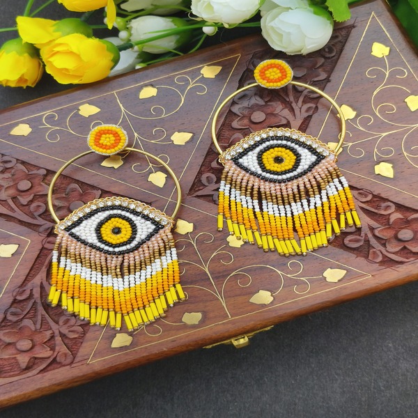 Evil Eye Beaded Earring